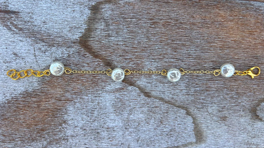 Ocean Inspired Bracelet with Flat Pearls