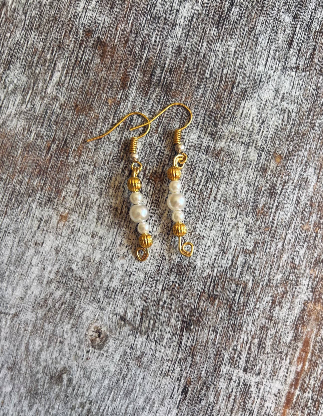 Multi Pearl Dangle Earrings