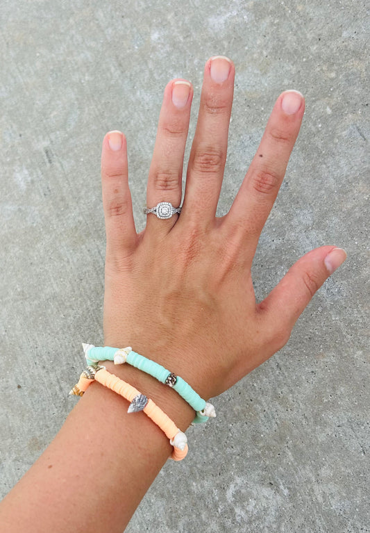 Beaded elastic bracelet
